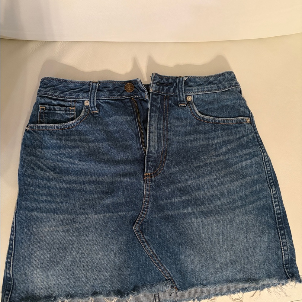 Abercrombie & Fitch Dark Blue Denim Mini Skirt